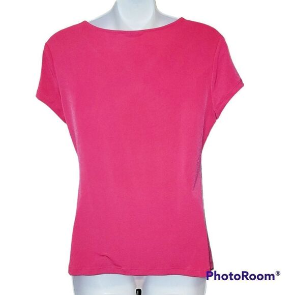 2/$20 Vintage New York & company pink loose fit top blouse - Picture 2 of 4